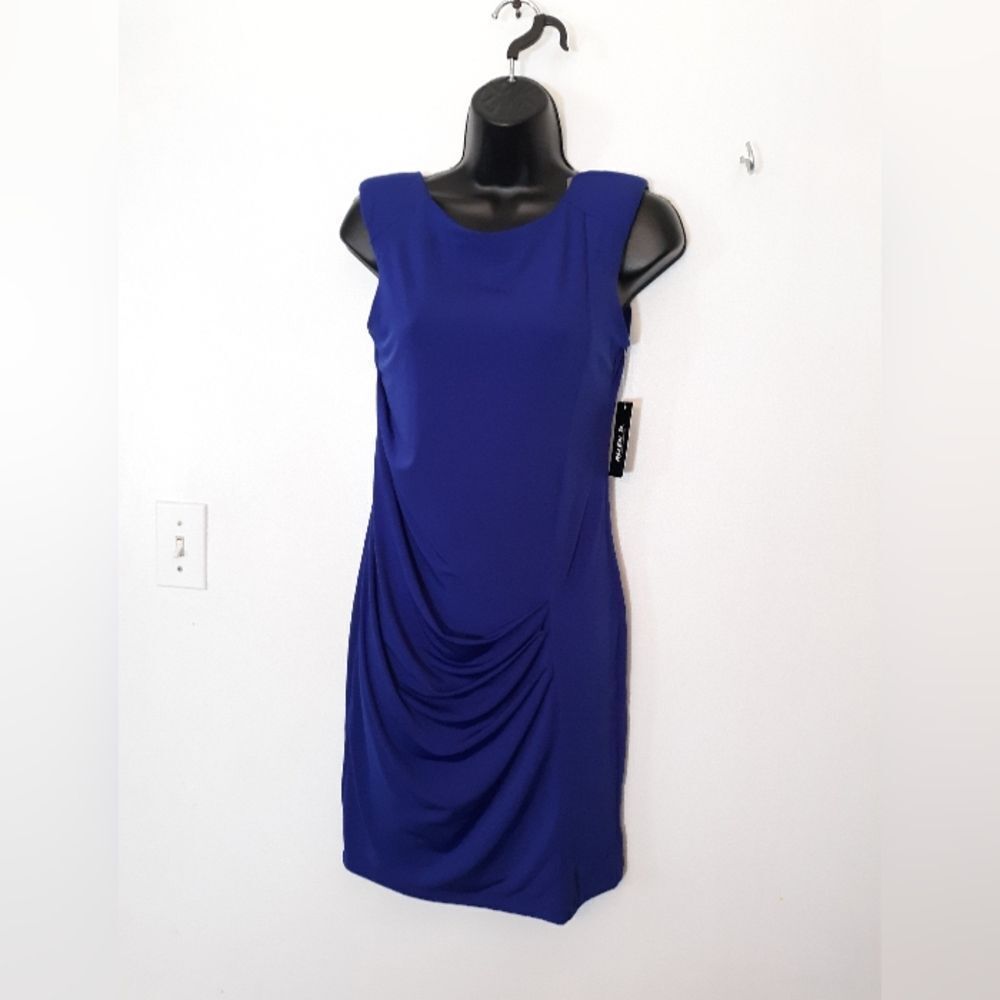 Allen B. by Allen Schwartz Verve Violet Ruched Front Midi Dress